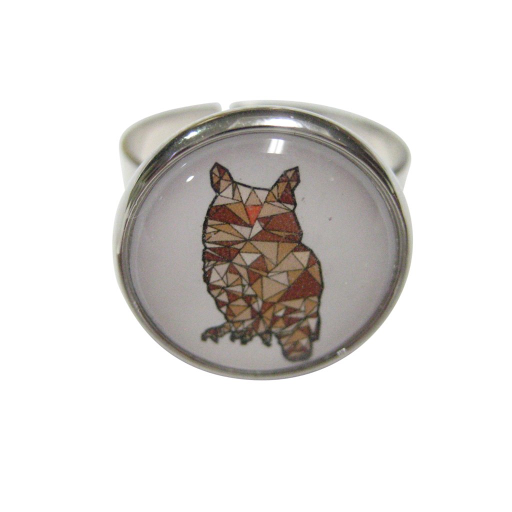 Colorful Geometric Owl Bird Adjustable Size Fashion Ring 30$